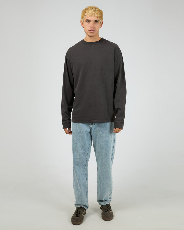 Silent Theory Heavyweight L/S Tee - Coal - view 2