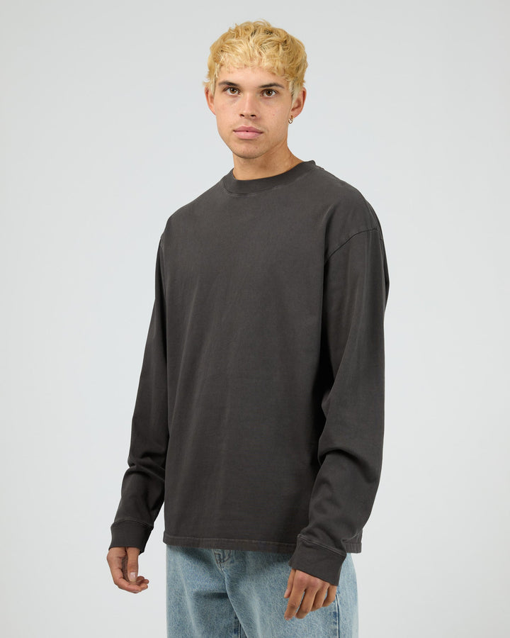 Silent Theory Heavyweight L/S Tee - Coal - view 4
