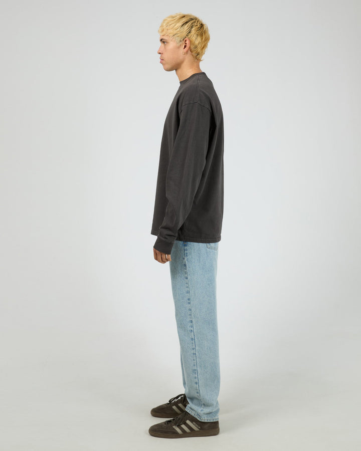 Silent Theory Heavyweight L/S Tee - Coal - view 6