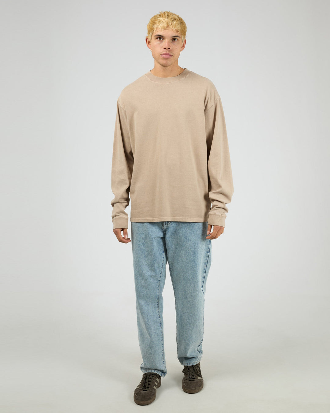 Silent Theory Heavyweight L/S Tee - Tan - view 2