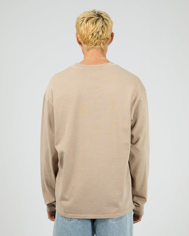 Silent Theory Heavyweight L/S Tee - Tan - view 3