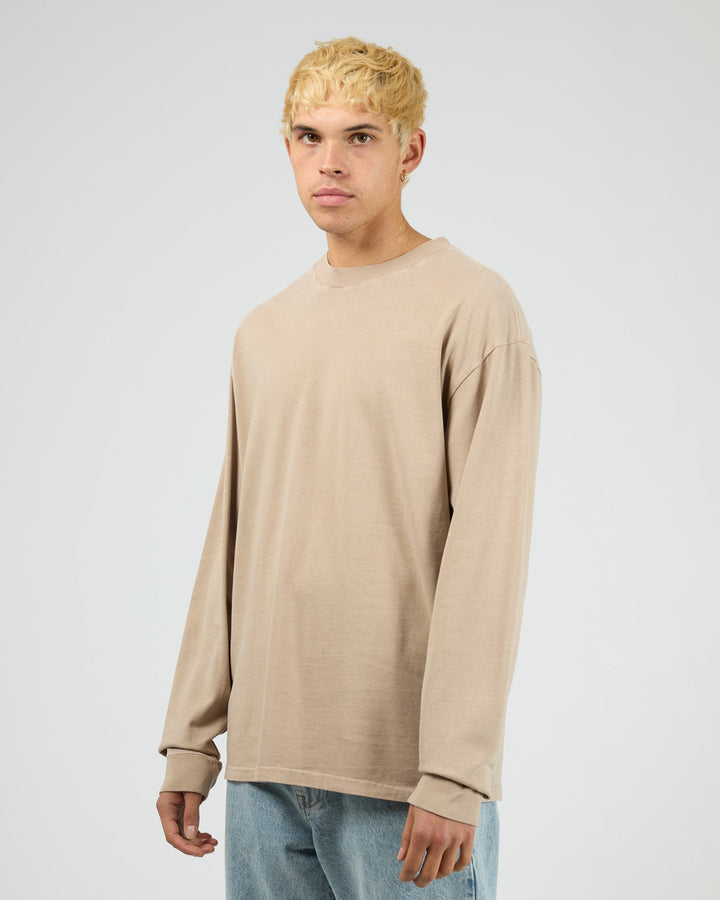 Silent Theory Heavyweight L/S Tee - Tan - view 4