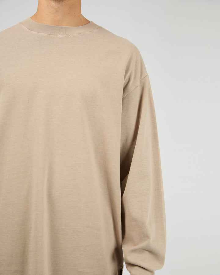 Silent Theory Heavyweight L/S Tee - Tan - view 5