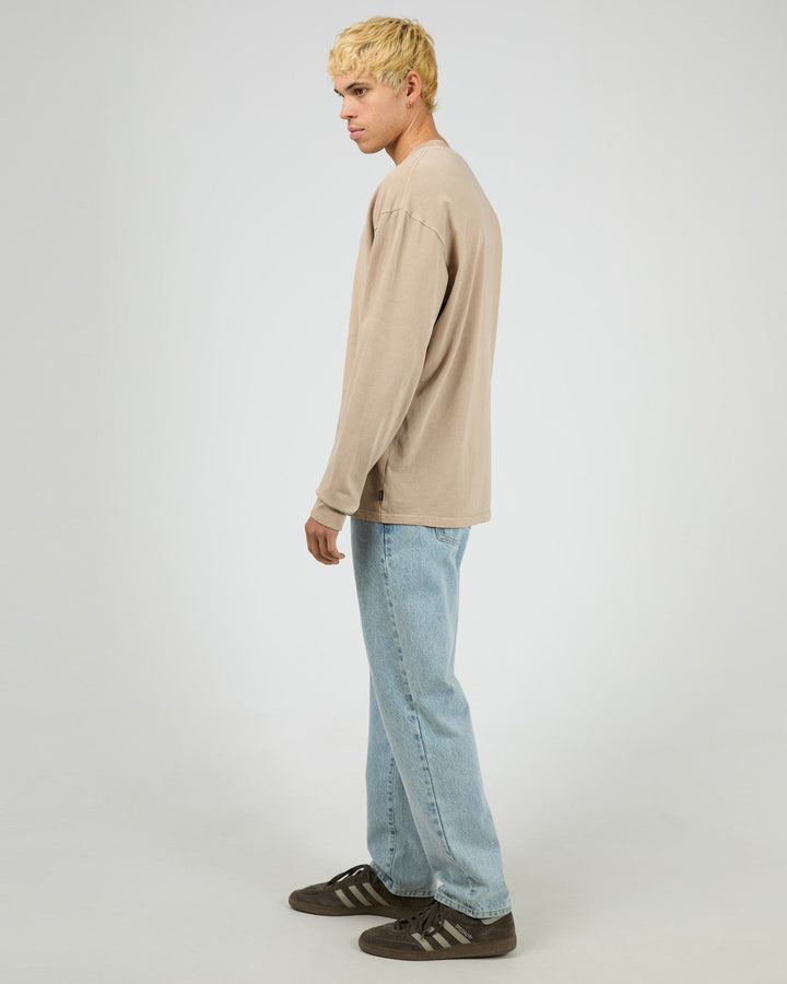 Silent Theory Heavyweight L/S Tee - Tan - view 6