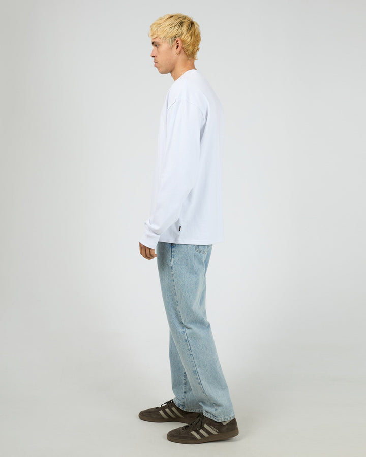 Silent Theory Heavyweight L/S Tee - White - view 6