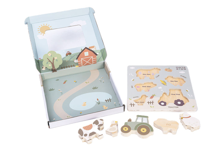 ToysLink Onya Kids Wooden Farm Puzzle