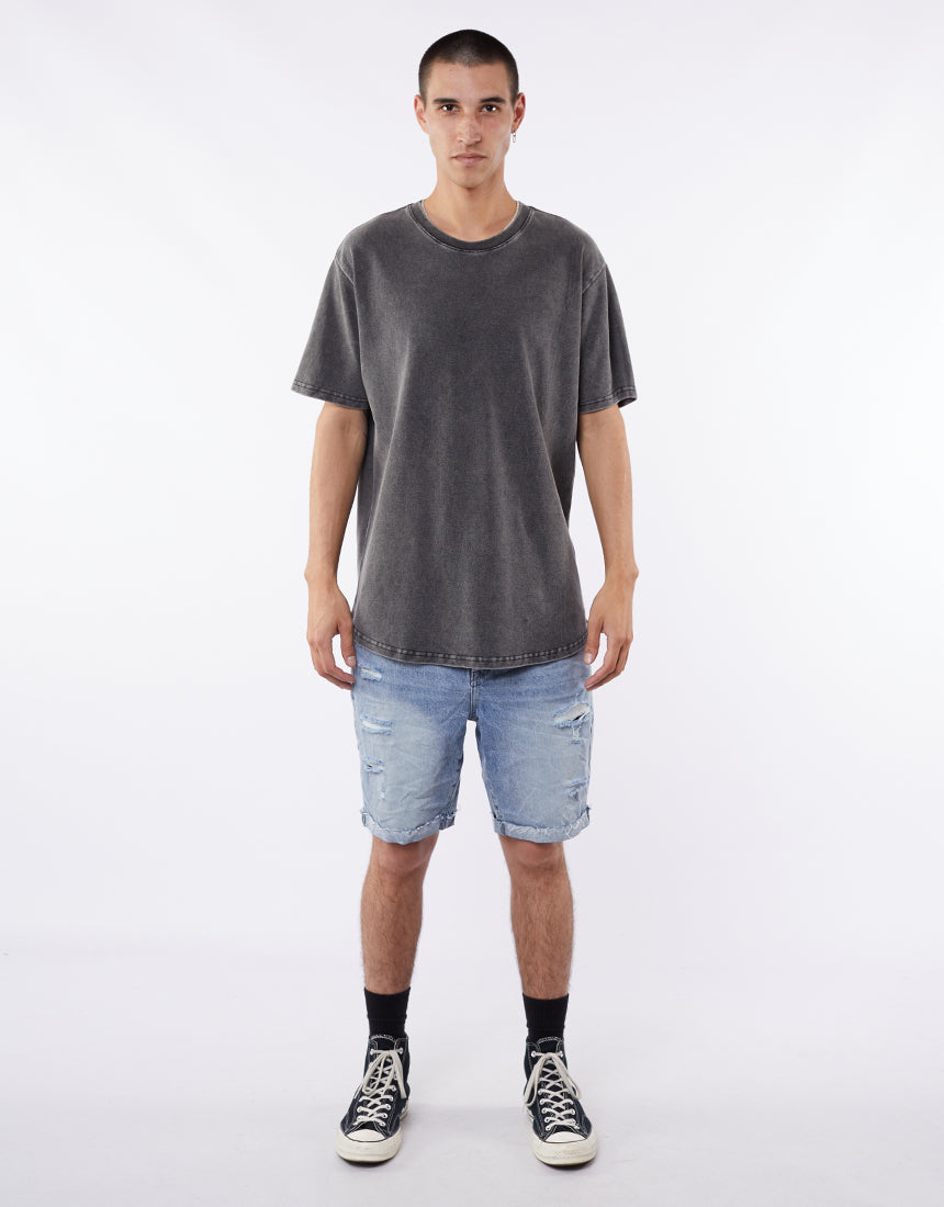 Silent Theory Acid Pique Tee - Washed Black - view 2