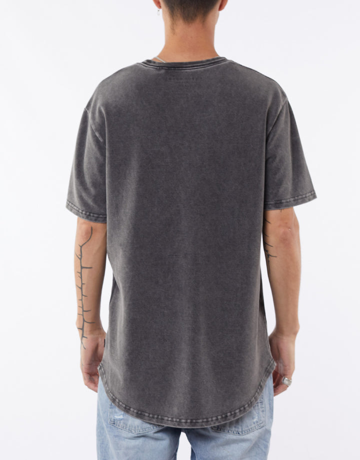 Silent Theory Acid Pique Tee - Washed Black - view 3