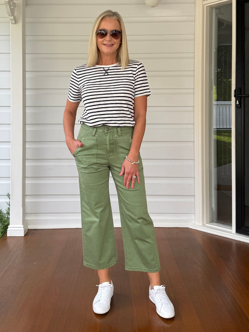 Gordon Smith Hudson Wide Leg Crop Jean - Fern - photo 2
