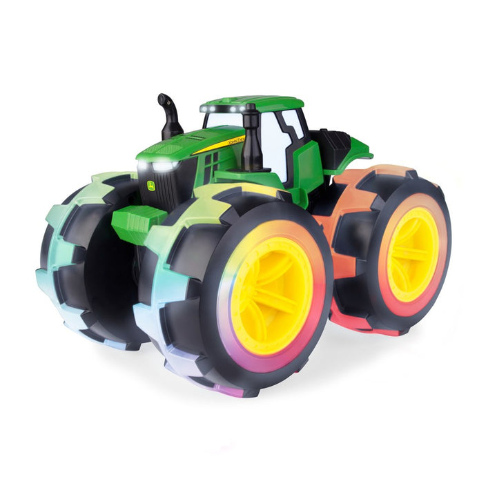 John Deere Monster Treads Lightning Wheels 4WD Tractor with Lights &amp; Sounds
