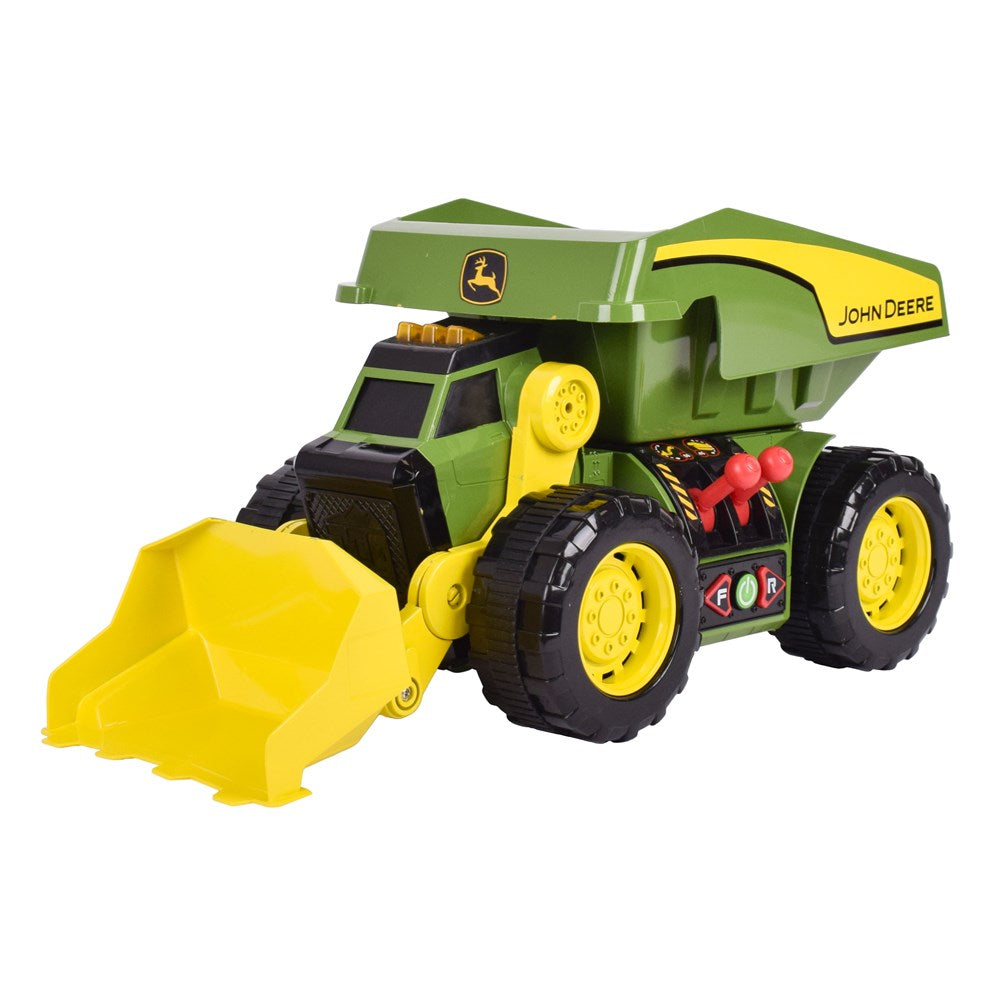 John Deere 46cm Motorised 2-in-1 Dig &amp; Dump Rig