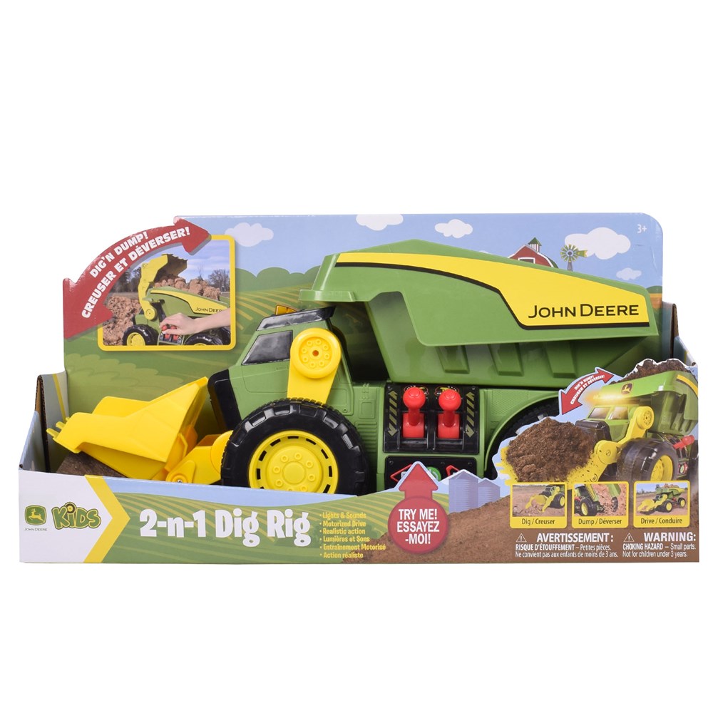 John Deere 46cm Motorised 2-in-1 Dig & Dump Rig