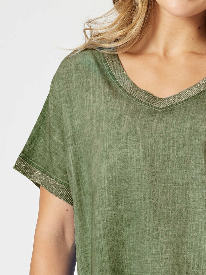 Threadz Sienna Top in Olive, view 4