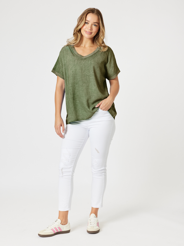 Threadz Sienna Top in Olive, view 6