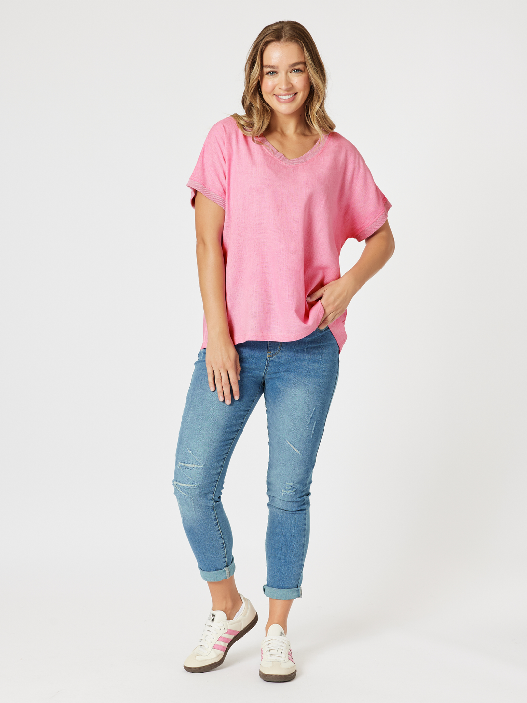 Threadz Sienna Top in Rose, view 2