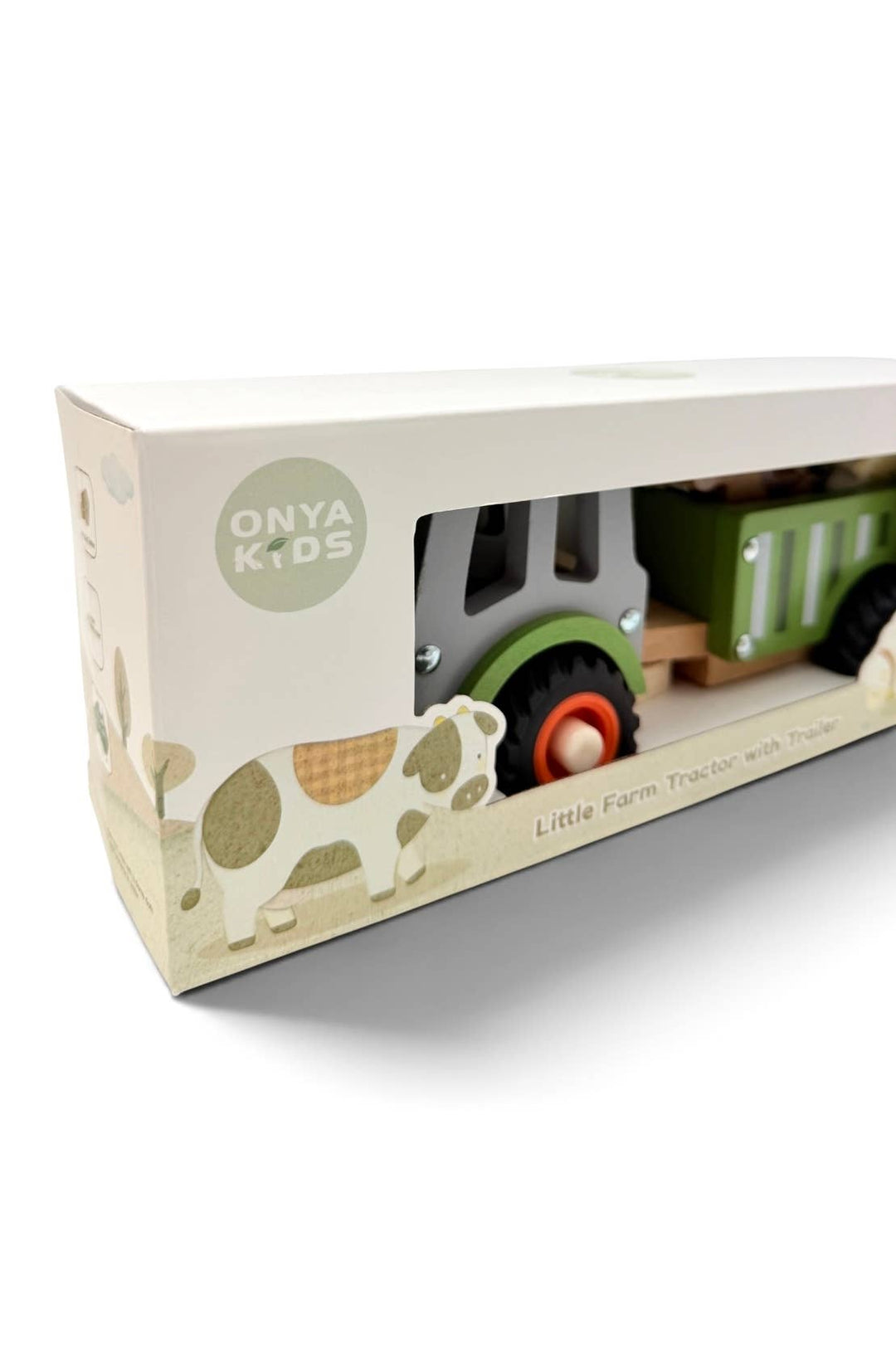 ToysLink Onya Kids Green Tractor with Farm Animals