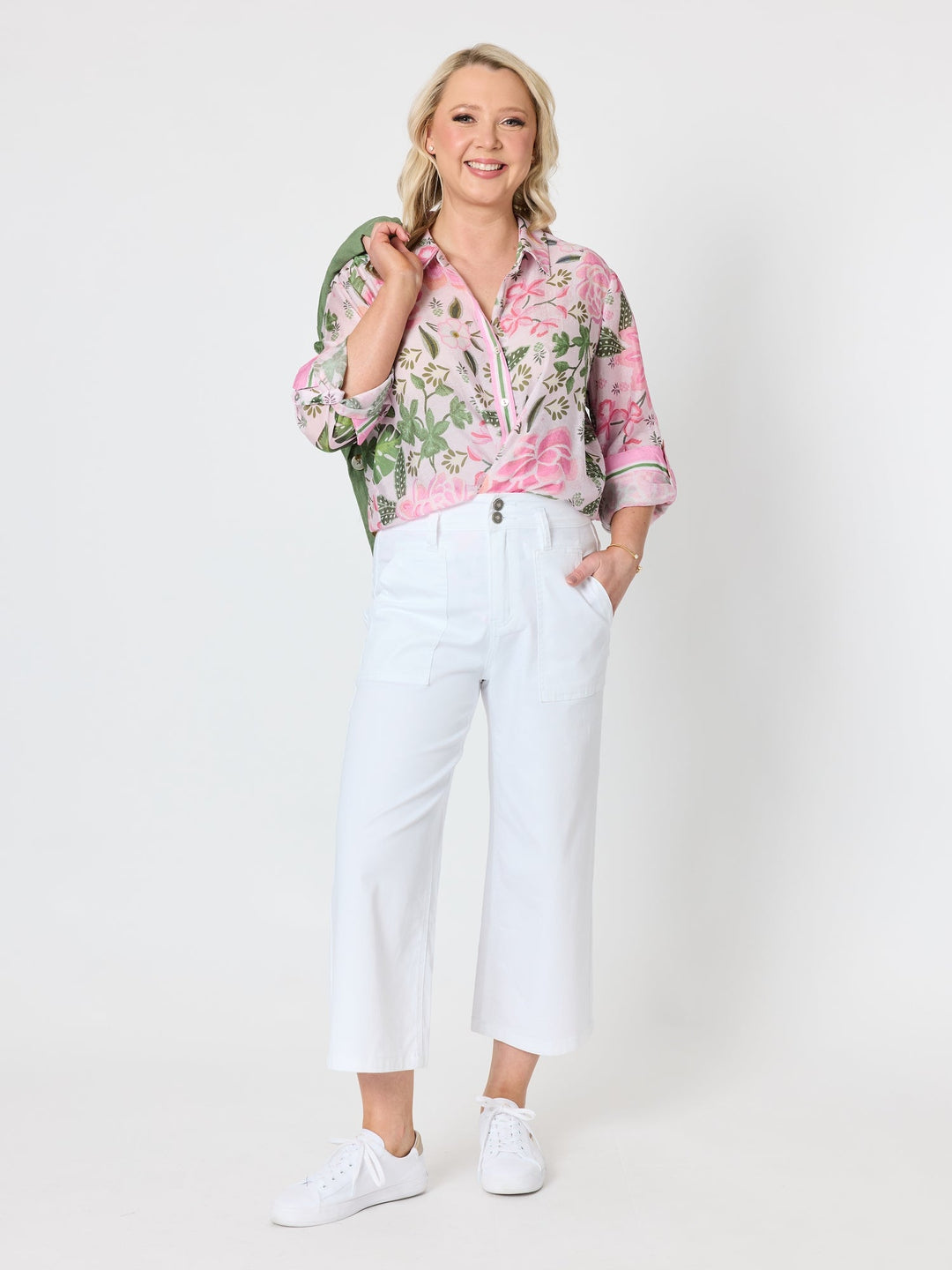 Gordon Smith Hudson Wide Leg Crop Jean - White - photo 6