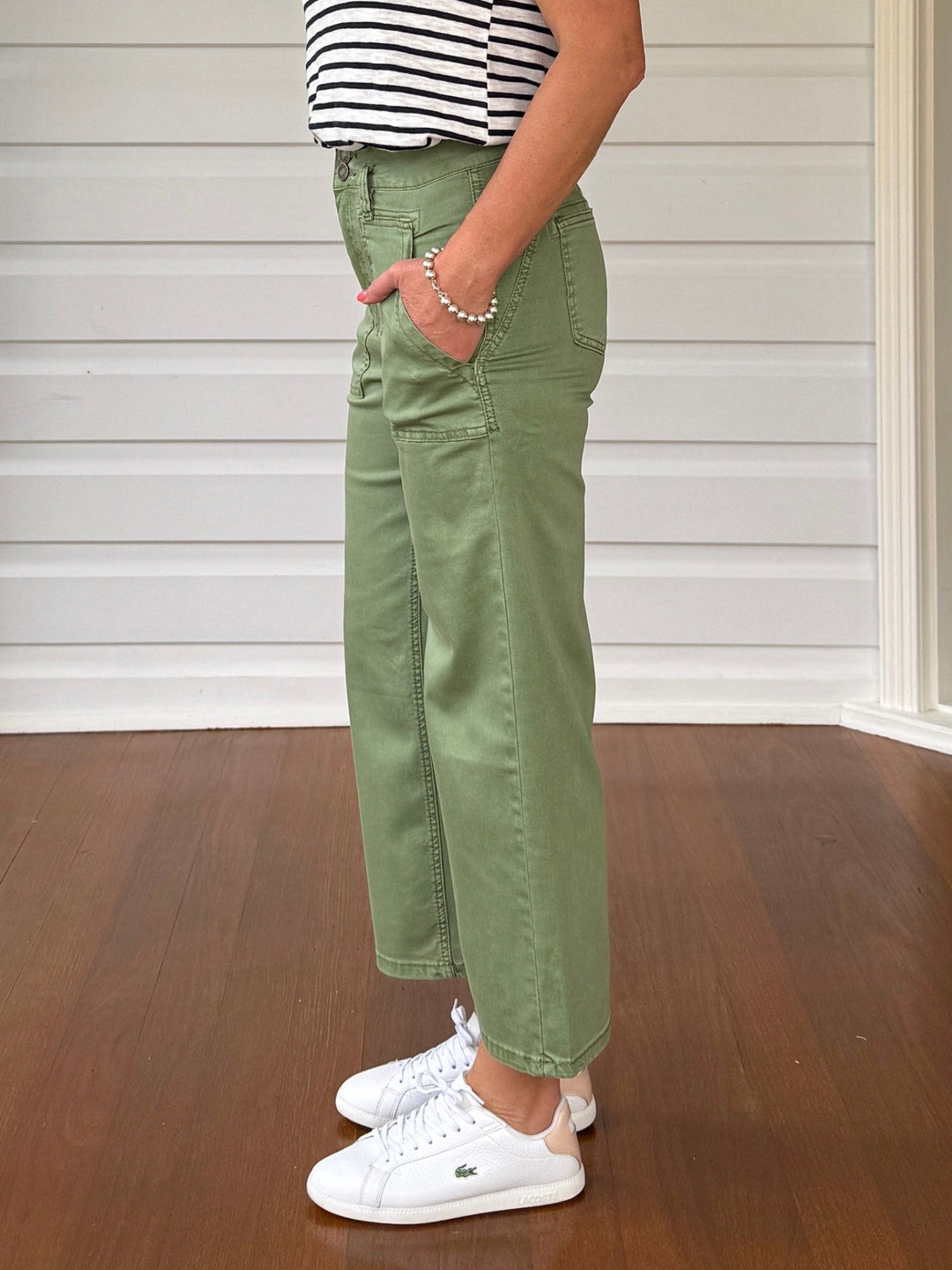Gordon Smith Hudson Wide Leg Crop Jean - Fern - photo 3