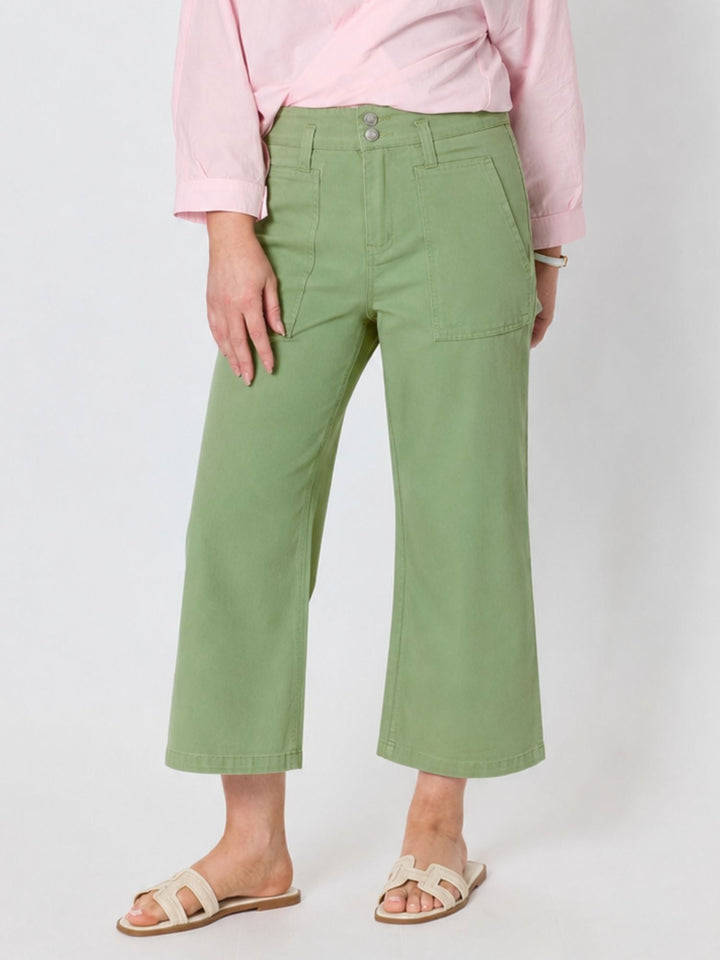 Gordon Smith Hudson Wide Leg Crop Jean - Fern - photo 1
