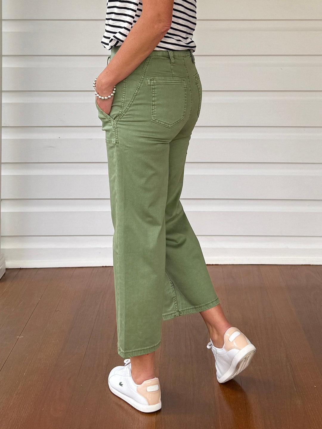 Gordon Smith Hudson Wide Leg Crop Jean - Fern - photo 4