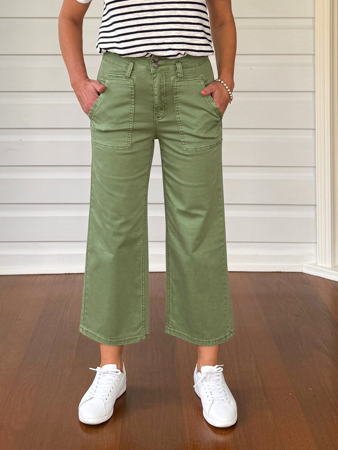 Gordon Smith Hudson Wide Leg Crop Jean - Fern - photo 7