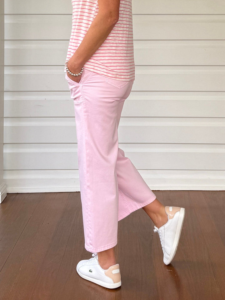 Gordon Smith Hudson Wide Leg Crop Jean - Pale Pink - photo 3