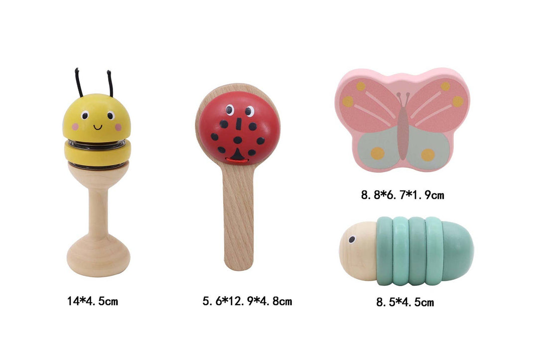 ToysLink - Toyslink Wooden Happy Spring Animals Musical Instruments Set