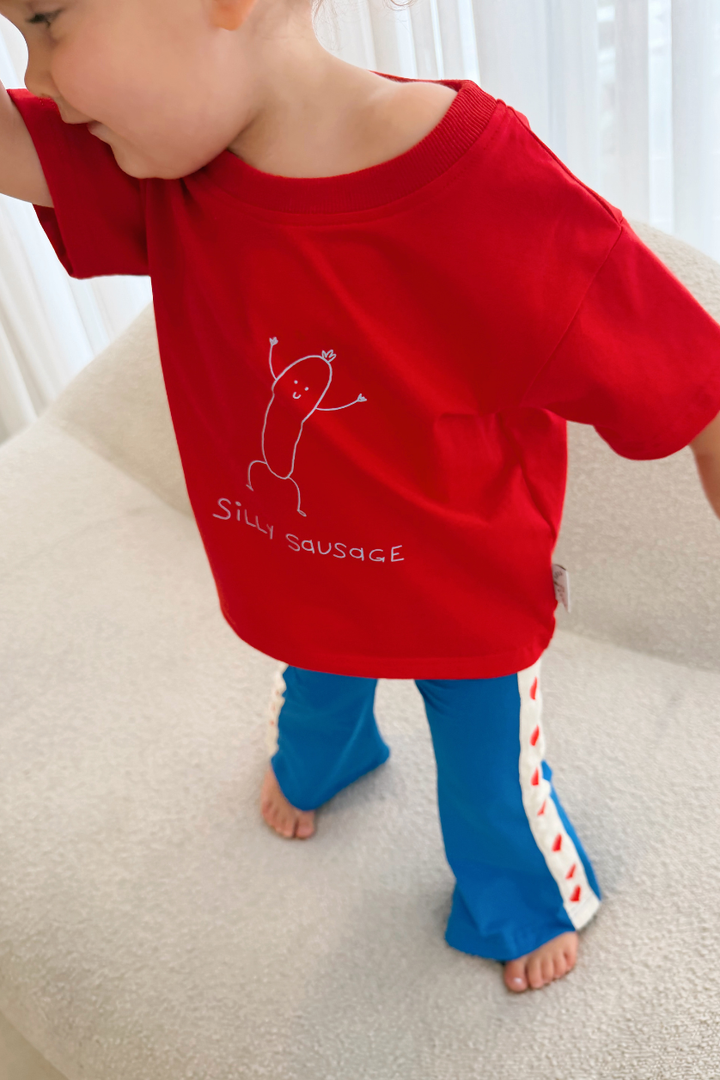 Poss &amp; Soss Silly Sausage Tee, Fiery Red, view 3 of 5