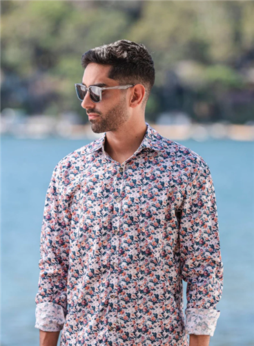 Jimmy Stuart - Thrive Floral Cotton Shirt LS - Pink