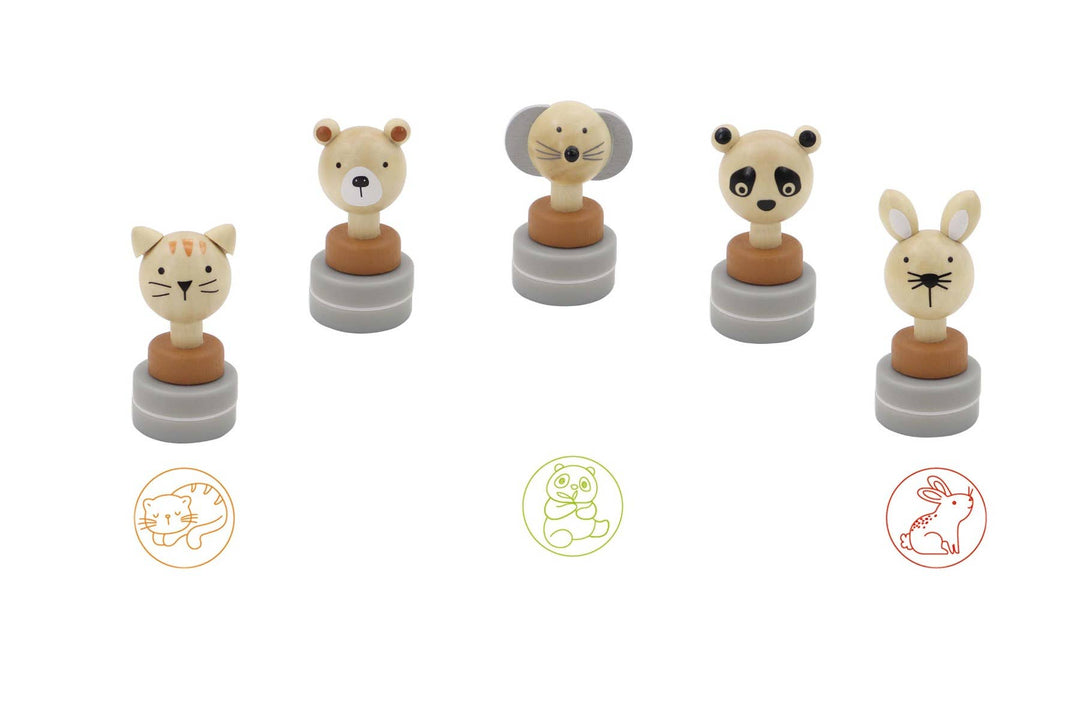 ToysLink Wooden Animal Stamps