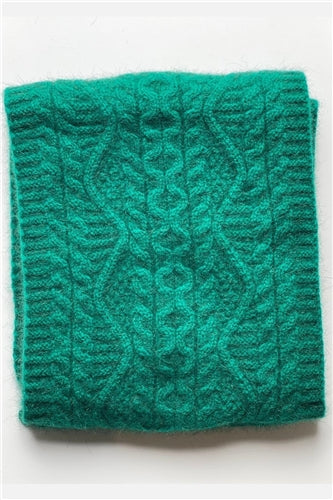 Lothlorian Opito Cable Scarf - Emerald