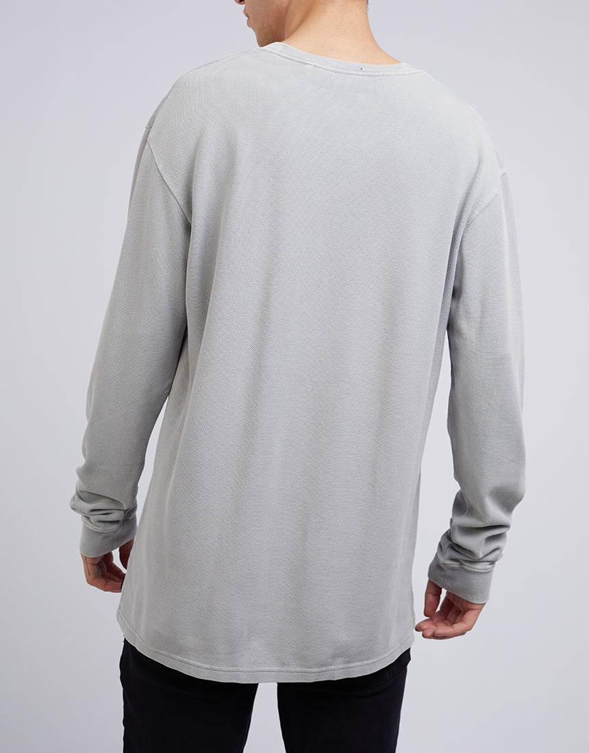 Silent Theory Pique L/S Tee - Grey - view 3
