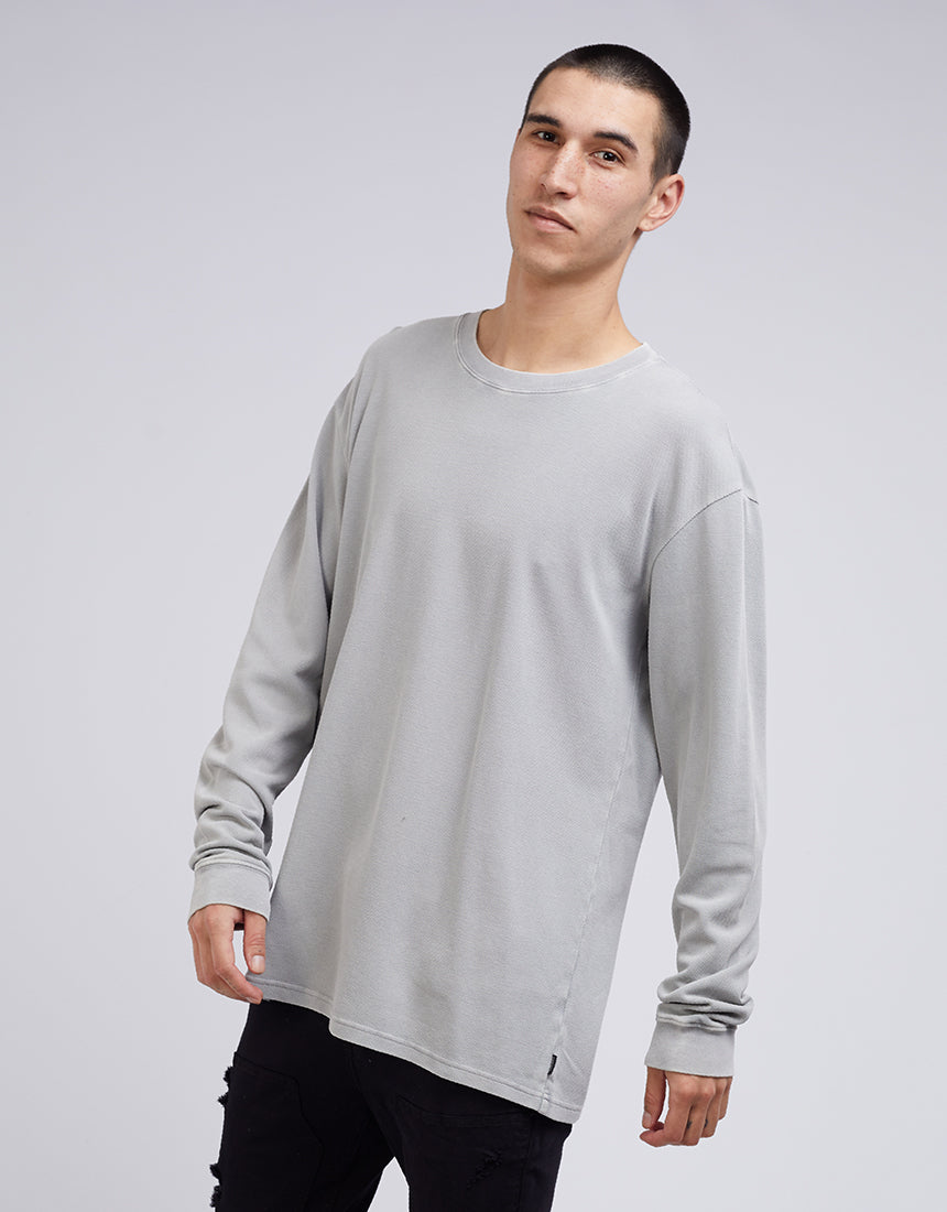 Silent Theory Pique L/S Tee - Grey - view 4