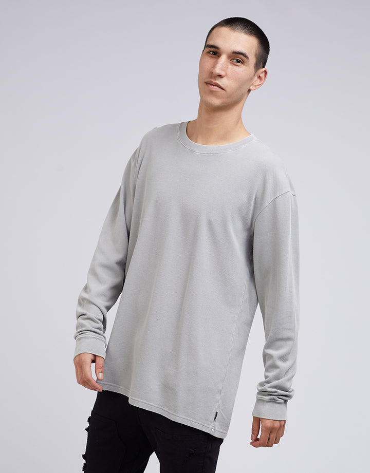 Silent Theory Pique L/S Tee - Grey - view 4