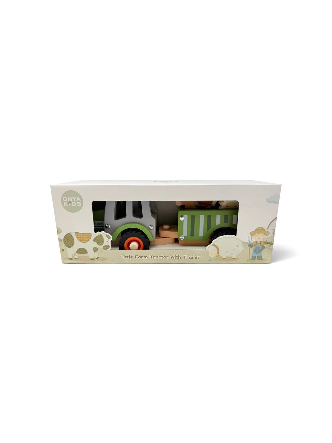 ToysLink Onya Kids Green Tractor with Farm Animals