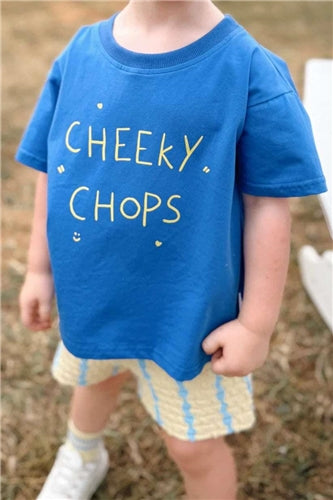 Poss &amp; Soss - Cheeky Chops Tee - Cobalt Blue