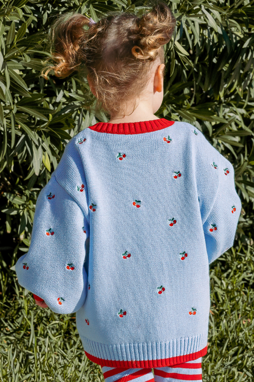 Poss &amp; Soss Tie Up Cardigan, Cherry Bomb, view 7 of 11
