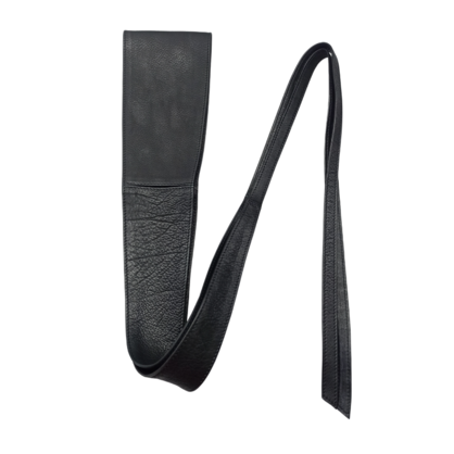 Vera May - Leather Tie Belt - Black