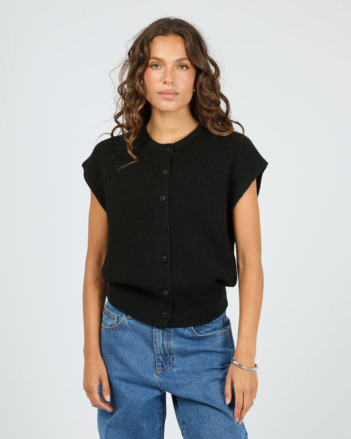 Silent Theory Elara Vest Top - Black