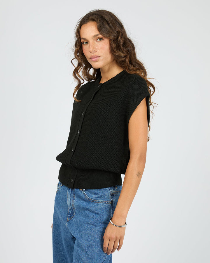Silent Theory Elara Vest Top - Black - view 4