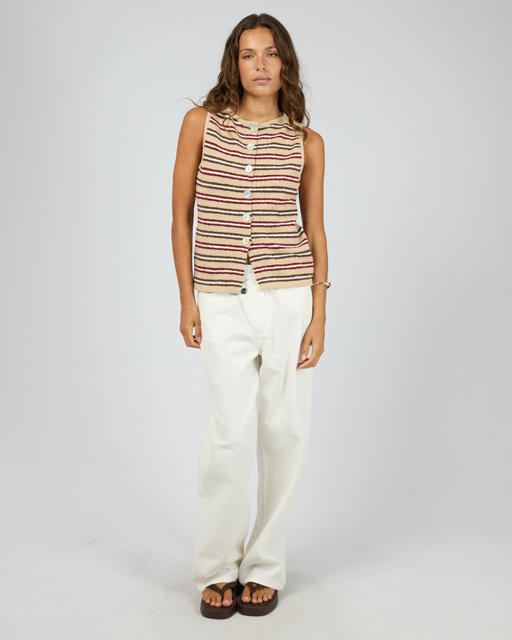 Silent Theory Scout Knit Vest Top - Beige - view 2