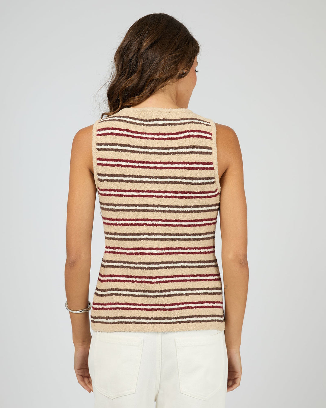 Silent Theory Scout Knit Vest Top - Beige - view 3