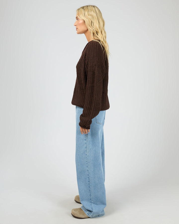 All About Eve Hali V-Neck Knit - Brown - view 6