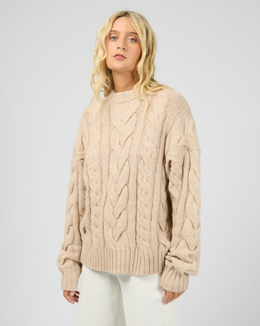 All About Eve Higgins Cable Knit - Oat - view 4
