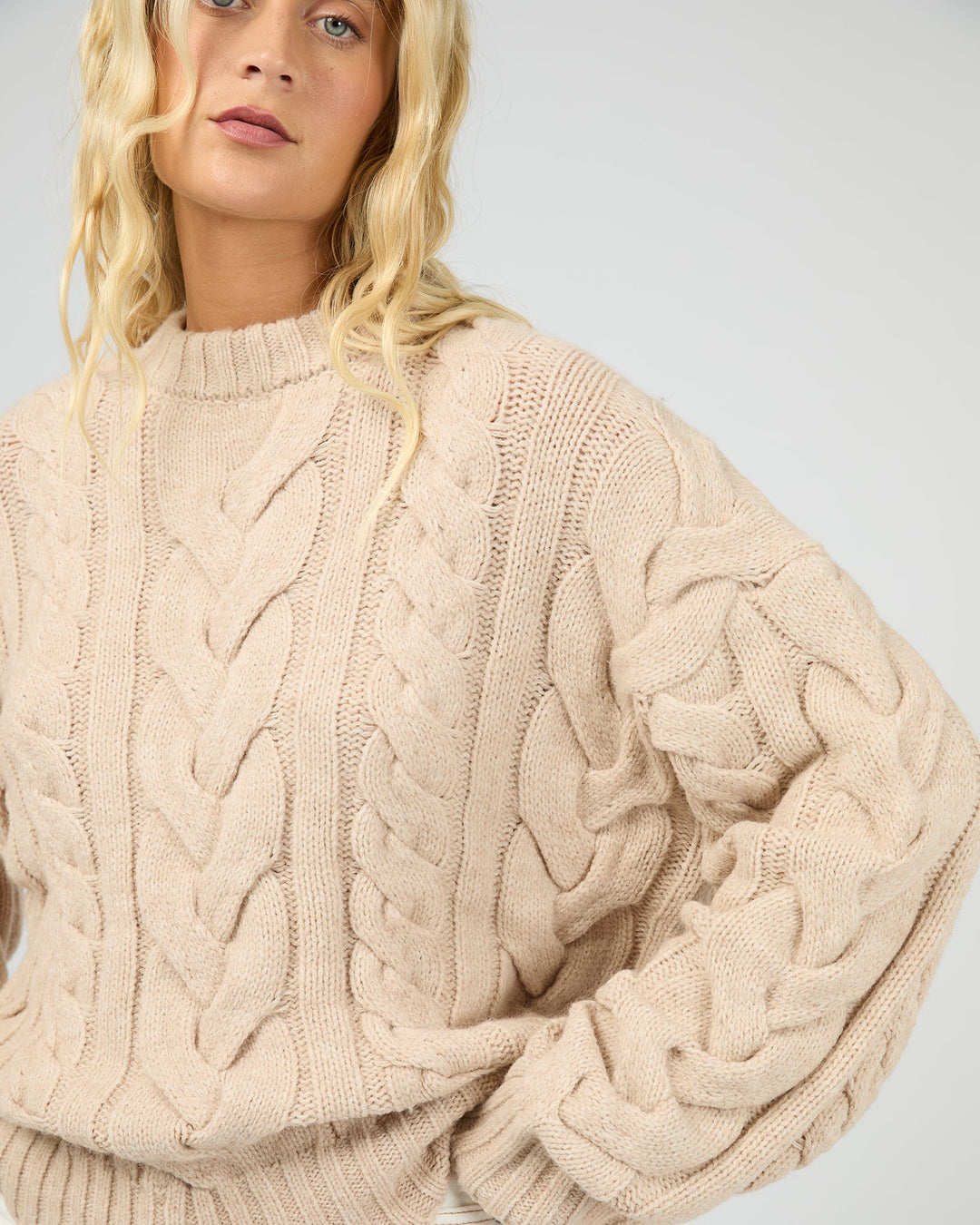All About Eve Higgins Cable Knit - Oat - view 5