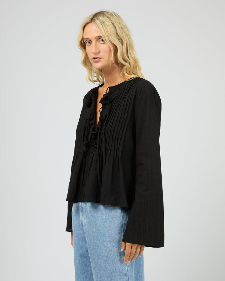 All About Eve Nyxie Ruffle Top - Black - view 4