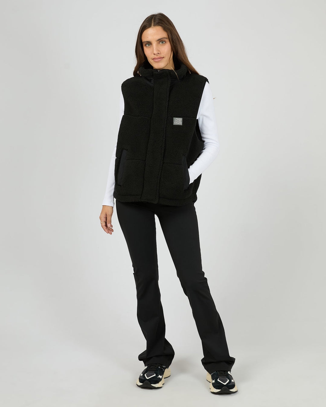 All About Eve Cosy Club Teddy Vest - Black - view 2