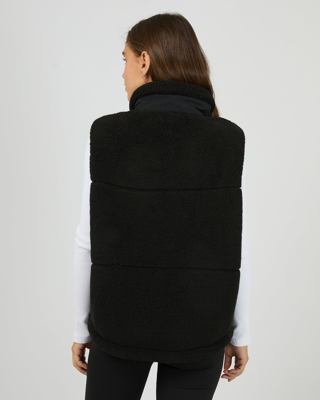 All About Eve Cosy Club Teddy Vest - Black - view 3