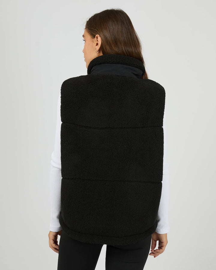 All About Eve Cosy Club Teddy Vest - Black - view 3