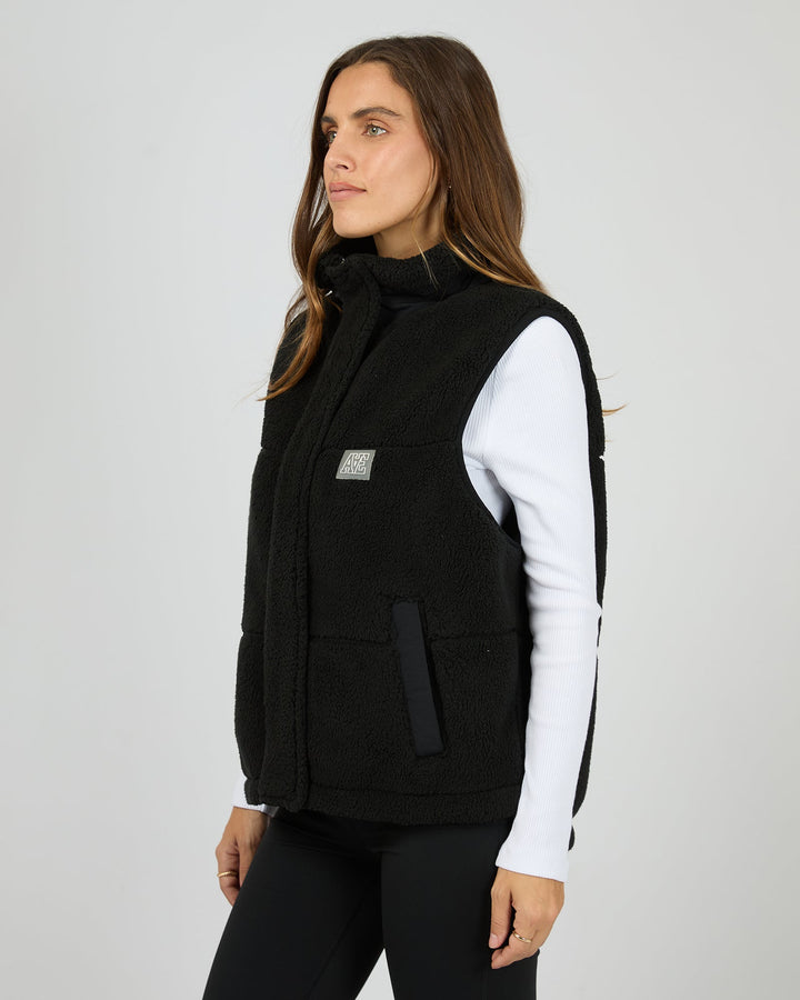 All About Eve Cosy Club Teddy Vest - Black - view 4